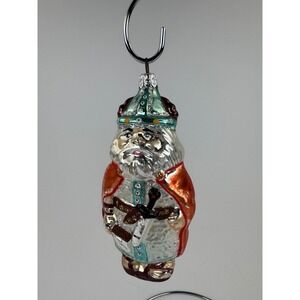 Glass King Ornament Bearded Royal Scepter Axe Crown Christmas Holiday Decor
